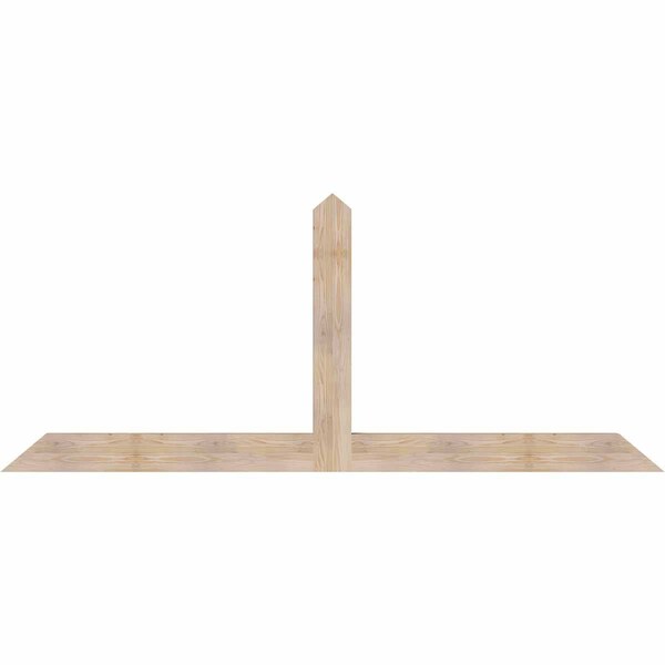Ekena Millwork Portland Smooth Timber Gable Bracket, Douglas Fir, 96"W x 40"H x 3 1/2"D x 5 1/2"F, 10/12 Pitch GBW096X40X0406POR00SDF - main
